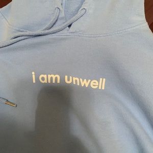 call her daddy “I am unwell” cropped hoodie